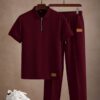 Solid Color Raglan Short Sleeve (Burgundy)