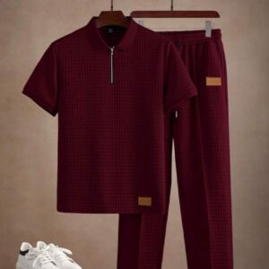 Solid Color Raglan Short Sleeve (Burgundy)