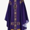 Purple Clerical Robe Set With A Sash & Shawl