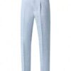 Baby blue plain double breasted suit