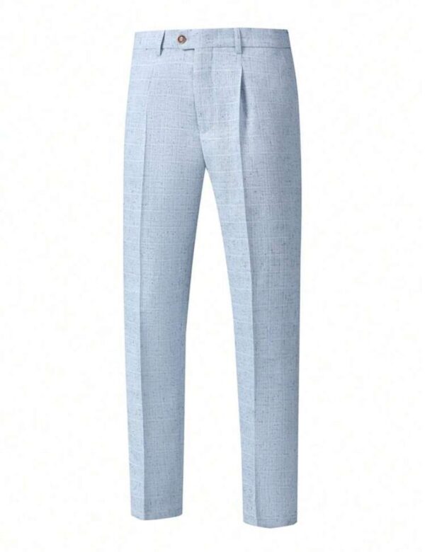 Baby blue plain double breasted suit