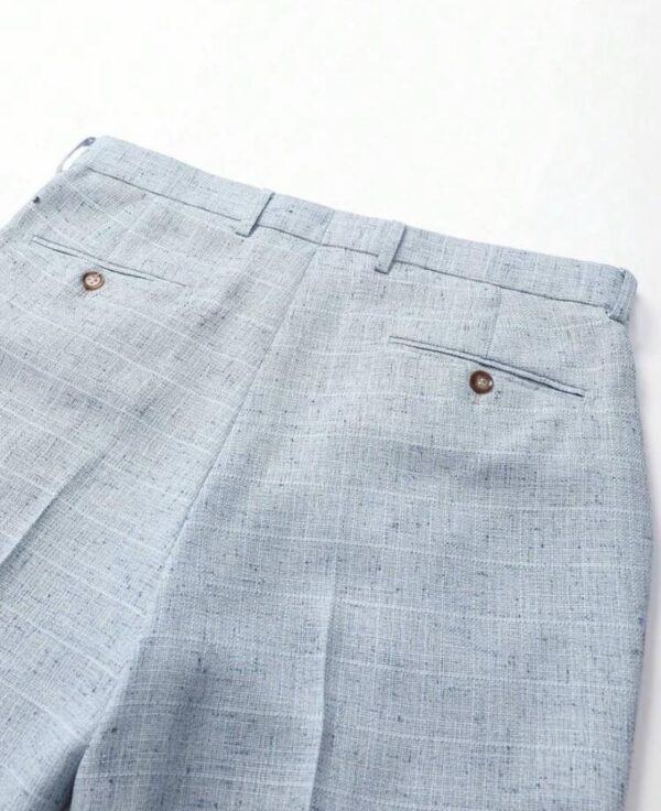 Baby blue plain double breasted suit