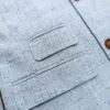 Baby blue plain double breasted suit