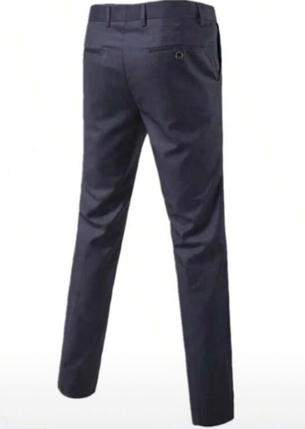 Dark gray plain double breasted suit
