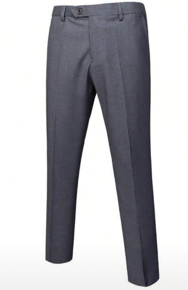 Dark gray plain double breasted suit