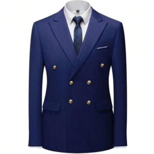 Dark blue double breasted suit
