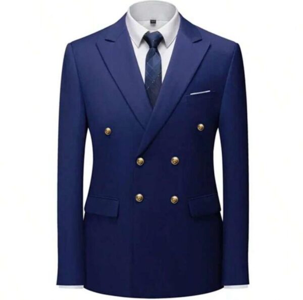 Dark blue double breasted suit