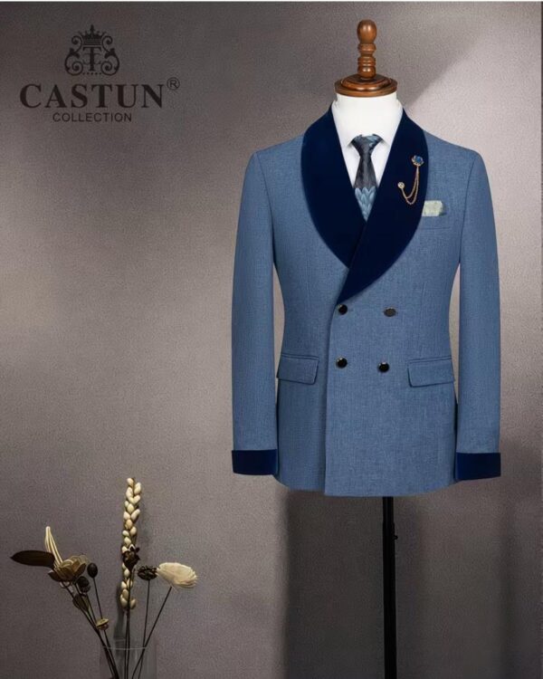 Light blue taxido suit