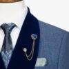 Light blue taxido suit