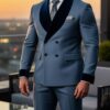 Light blue taxido suit