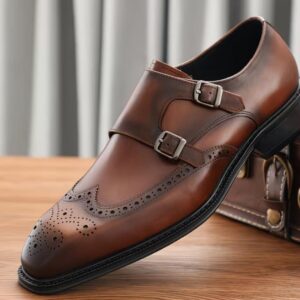 Brow formal leather Italian shoes