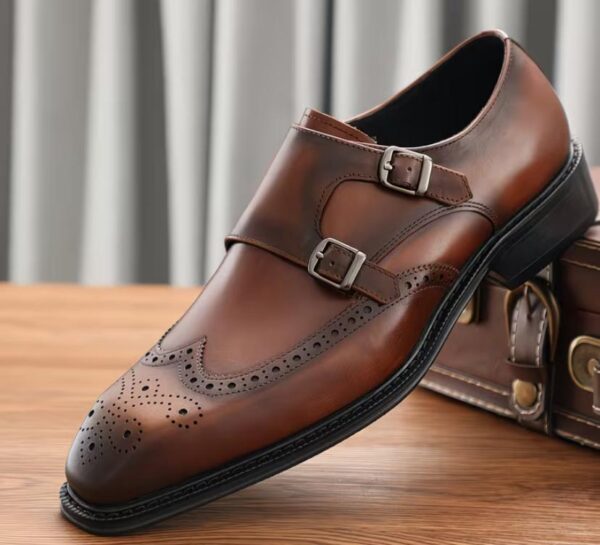 Brow formal leather Italian shoes