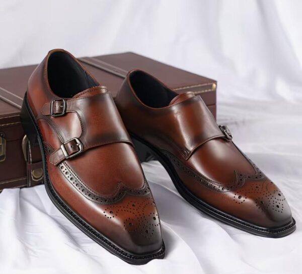 Brow formal leather Italian shoes