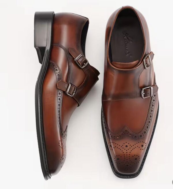 Brow formal leather Italian shoes