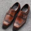 Brow formal leather Italian shoes