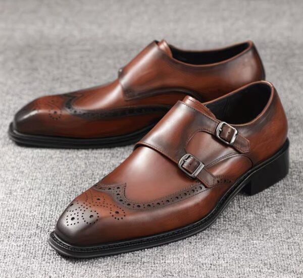 Brow formal leather Italian shoes