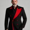 Black and red stylish suit
