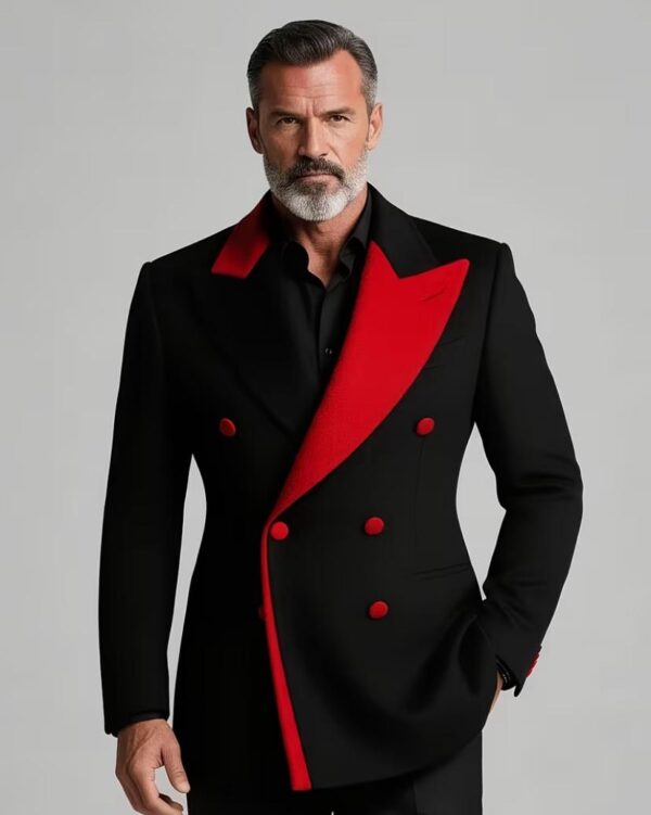Black and red stylish suit
