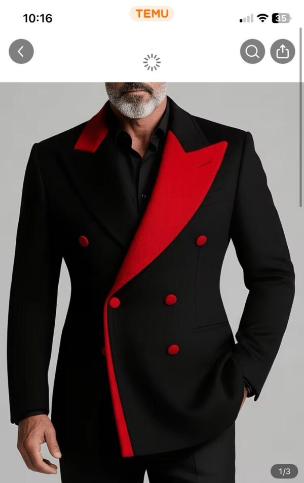Black and red stylish suit