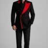 Black and red stylish suit