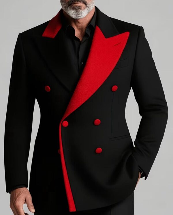 Black and red stylish suit
