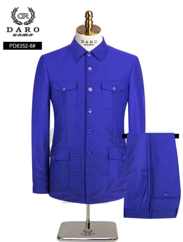 New Royal Blue Safari Classic Suit