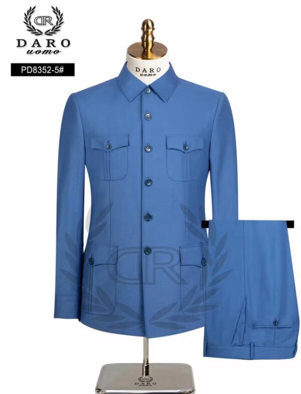 New Sky Blue Safari Classic Suit