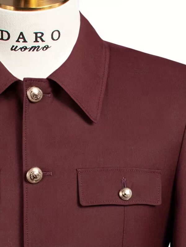 New Burgundy Safari Classic Suit