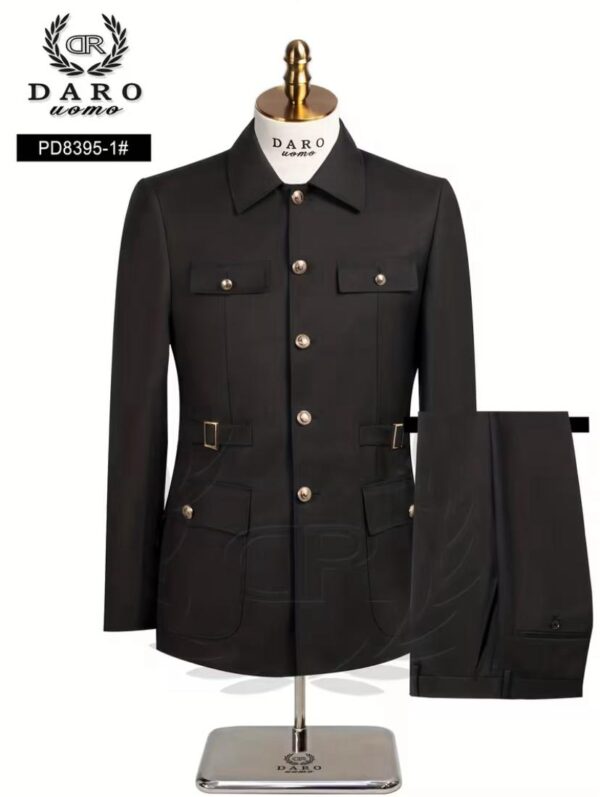 New Black Safari Classic Suit
