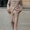 New Brown Chinese Collar Suit