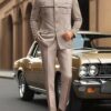 New Brown Chinese Collar Suit