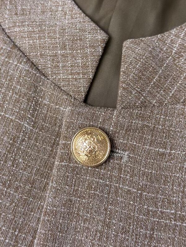 New Brown Chinese Collar Suit