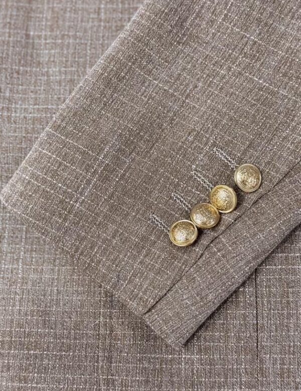 New Brown Chinese Collar Suit