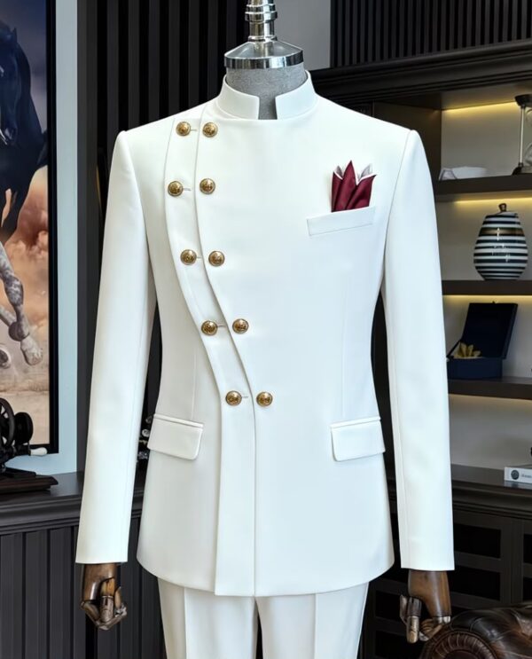 White classic Chinese suit