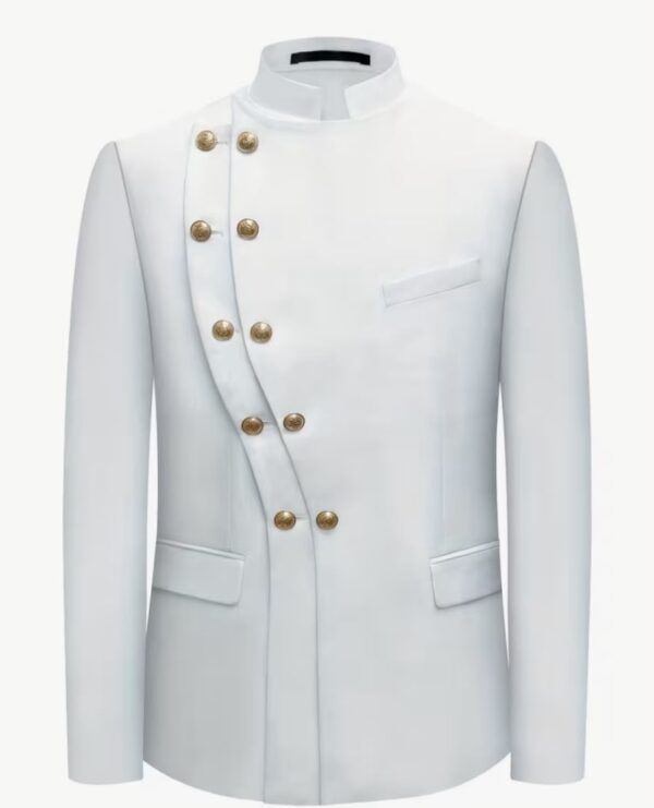 White classic Chinese suit